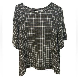 Zara Woman Plaid Loose Fit Top